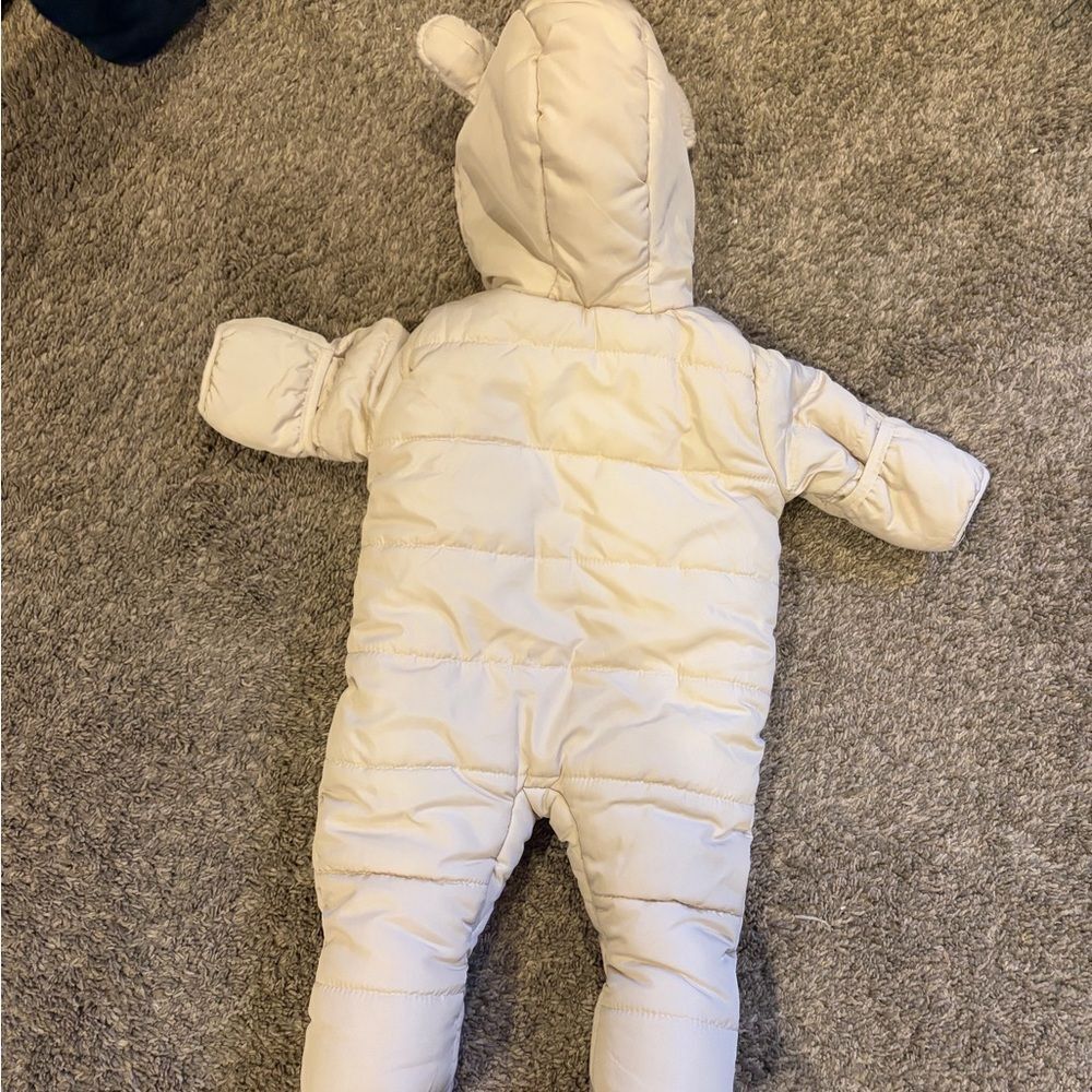 Weatherproof Ivory Quilted Kids Footie - Picture 4 of 5